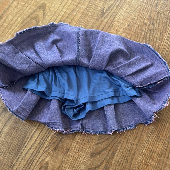 Flowers By Zoe Denim Skirt Blue & Pink - Picture 9 of 10